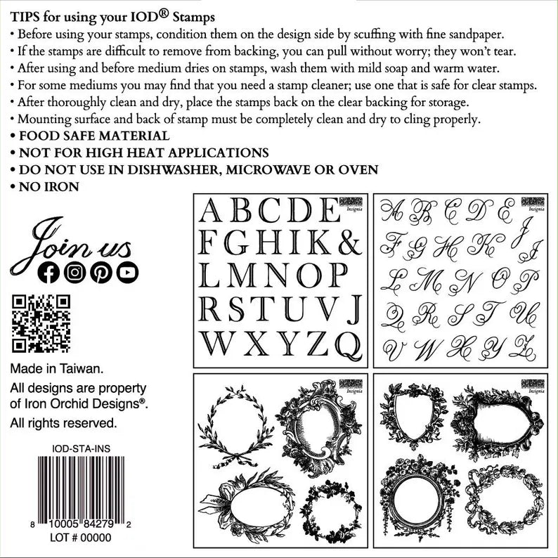 IOD Stamps Insignia set of Four 6x6