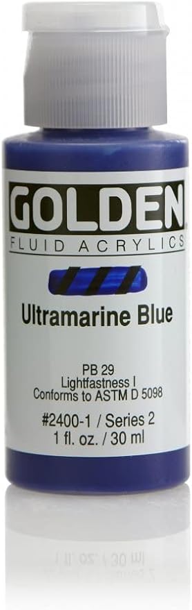 Golden Fluid Acrylic Paint 1 Ounce-Ultramarine Blue