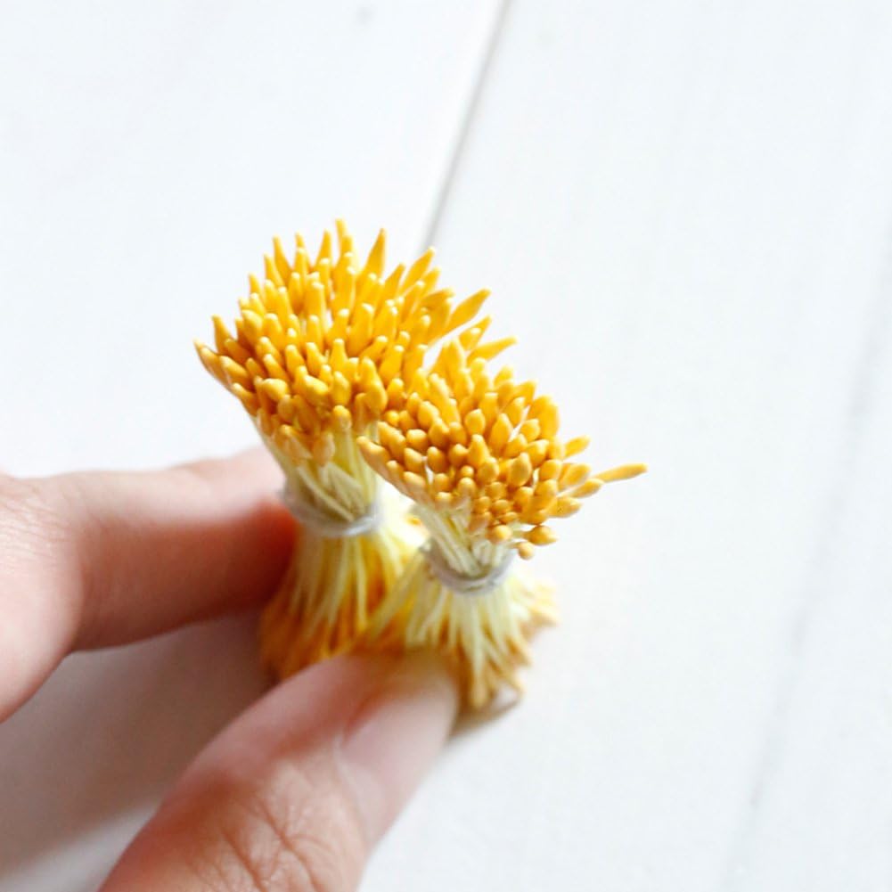 Flower Stamens 2 Bundles of 140-160 Stems Handmade Flowers Pollens Stamens 2-3-Inch