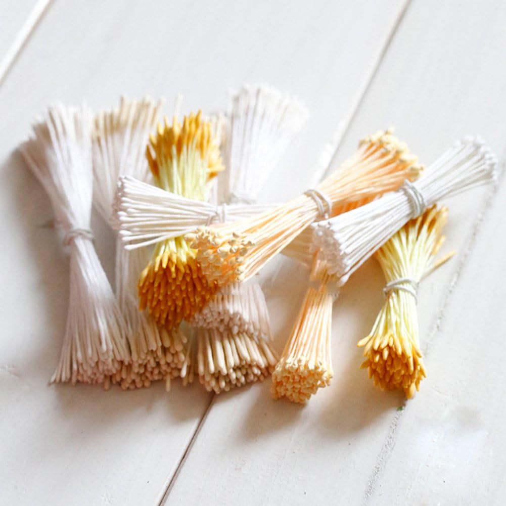Flower Stamens 2 Bundles of 140-160 Stems Handmade Flowers Pollens Stamens 2-3-Inch