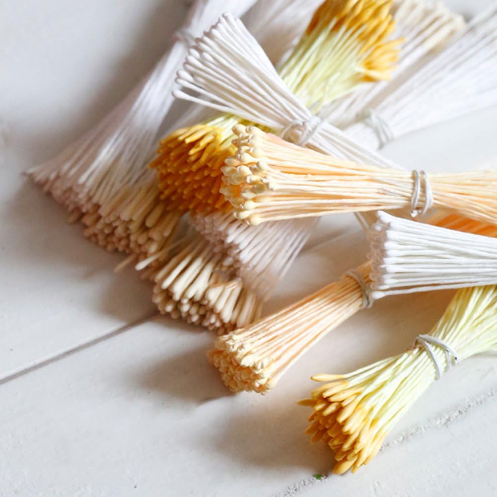 Flower Stamens 2 Bundles of 140-160 Stems Handmade Flowers Pollens Stamens 2-3-Inch