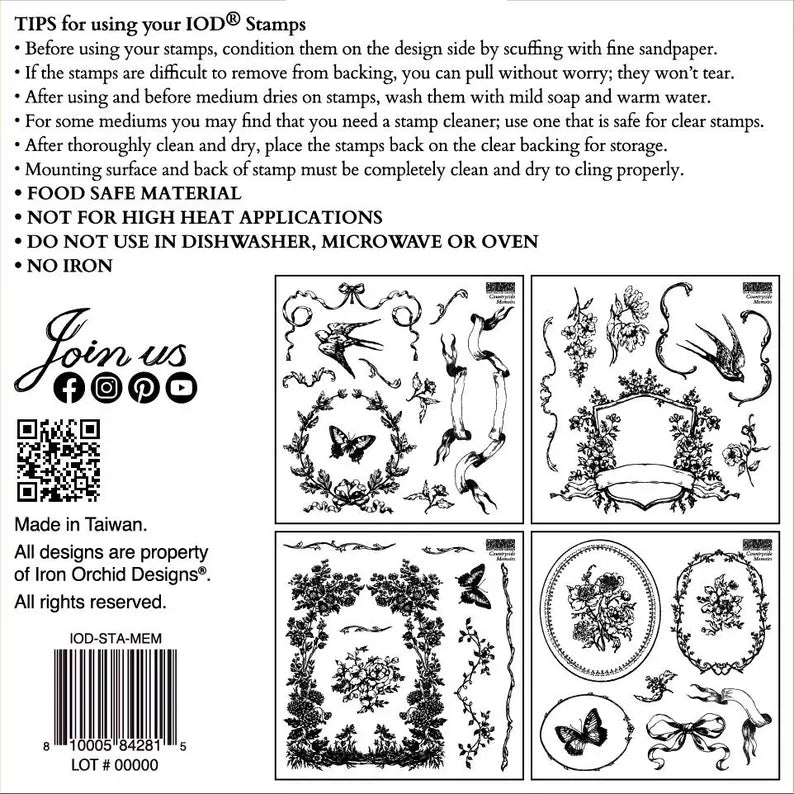 IOD Stamps Countryside Memories Four Stamps 6x6