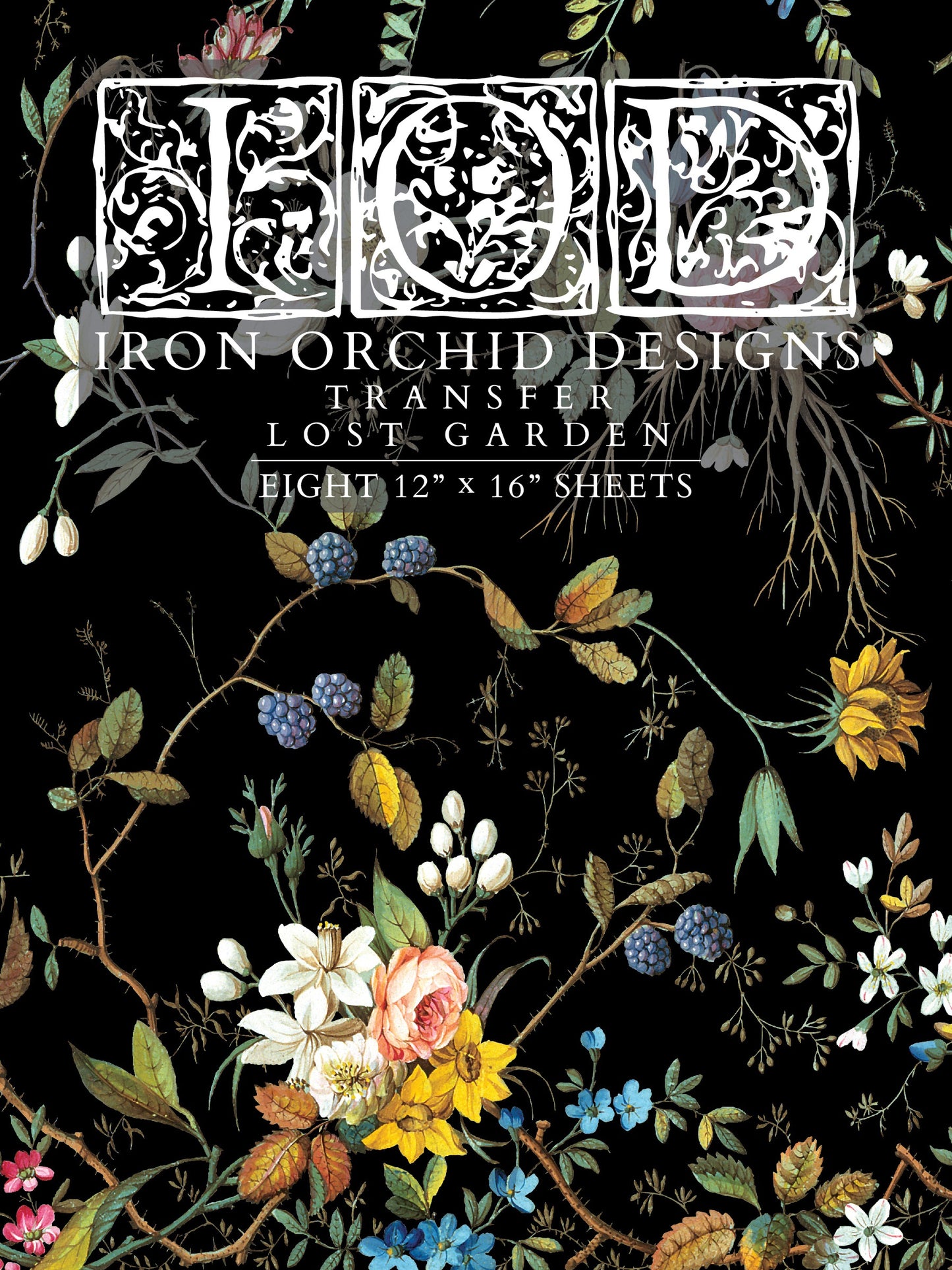 IOD Transfer Lost Garden 12x16 sheet)