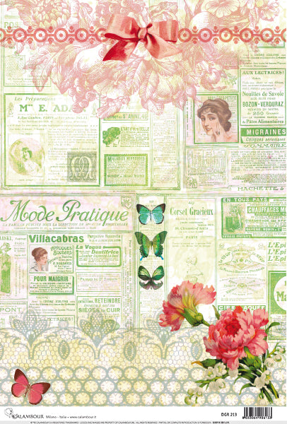 Decoupage rice paper