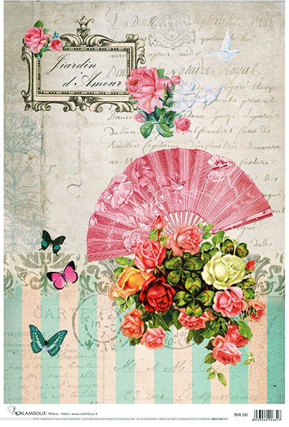 Decoupage rice paper