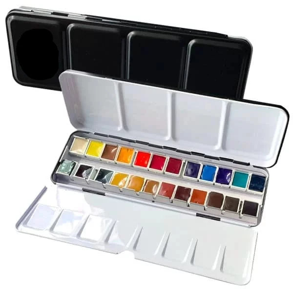 Solid Metal Water color painting case