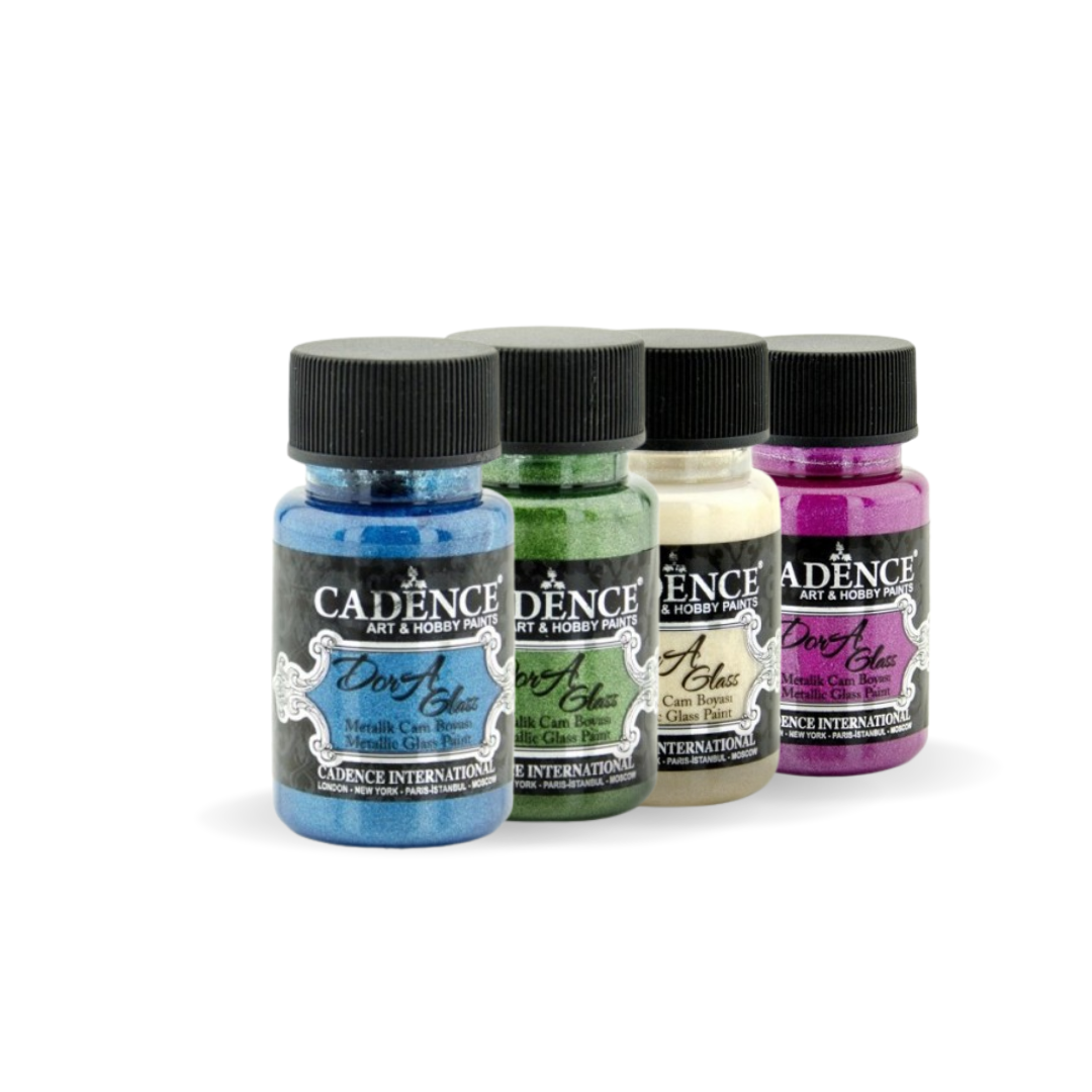 CADENCE DORA METALLIC GLASS PAINT 50ML PACKAGE SET ( 11pcs )