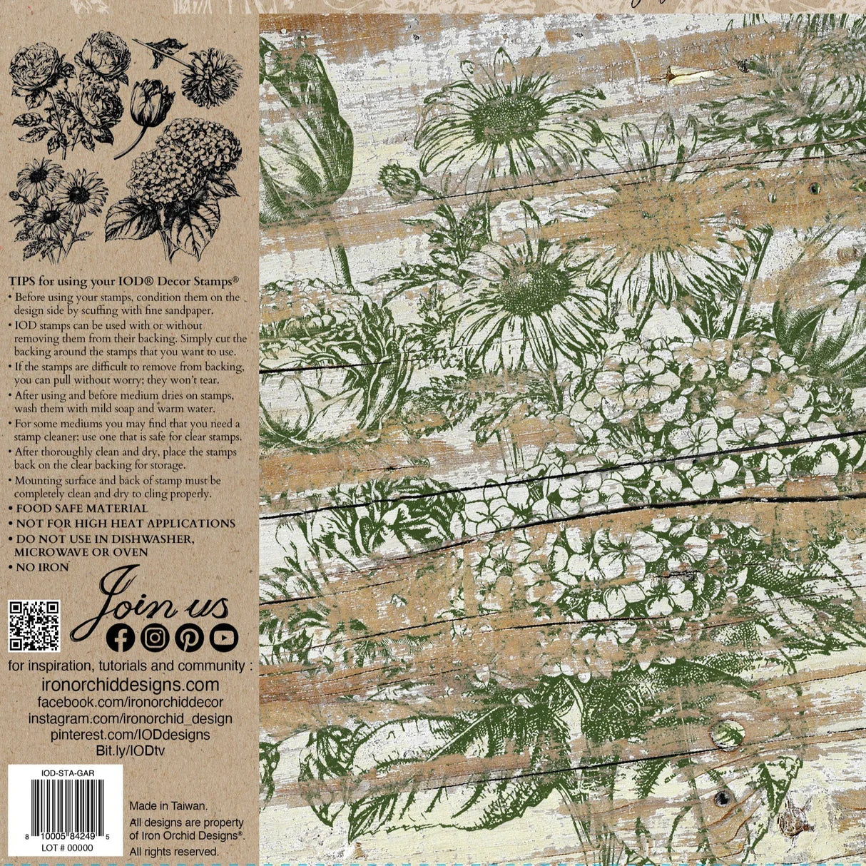 IOD DECOR STAMPS ( GARDEN BOUQUET )
