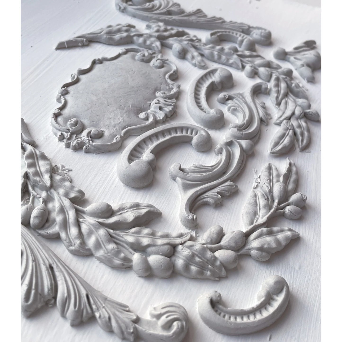 IOD IRON ORCHID DESIGN DECOR MOULDS ( OLIVE CREST )