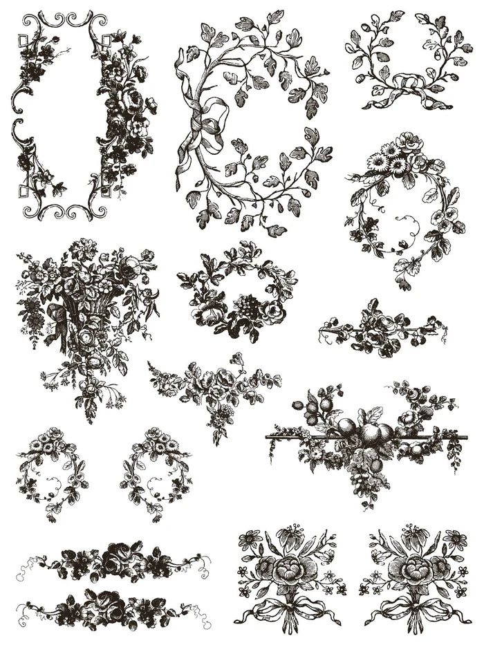 IOD IRON ORCHID DESIGN ( DEFLT TRADITIONS NOIR ) 12X16 SHEET
