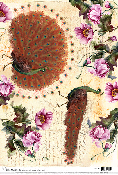 Decoupage rice paper