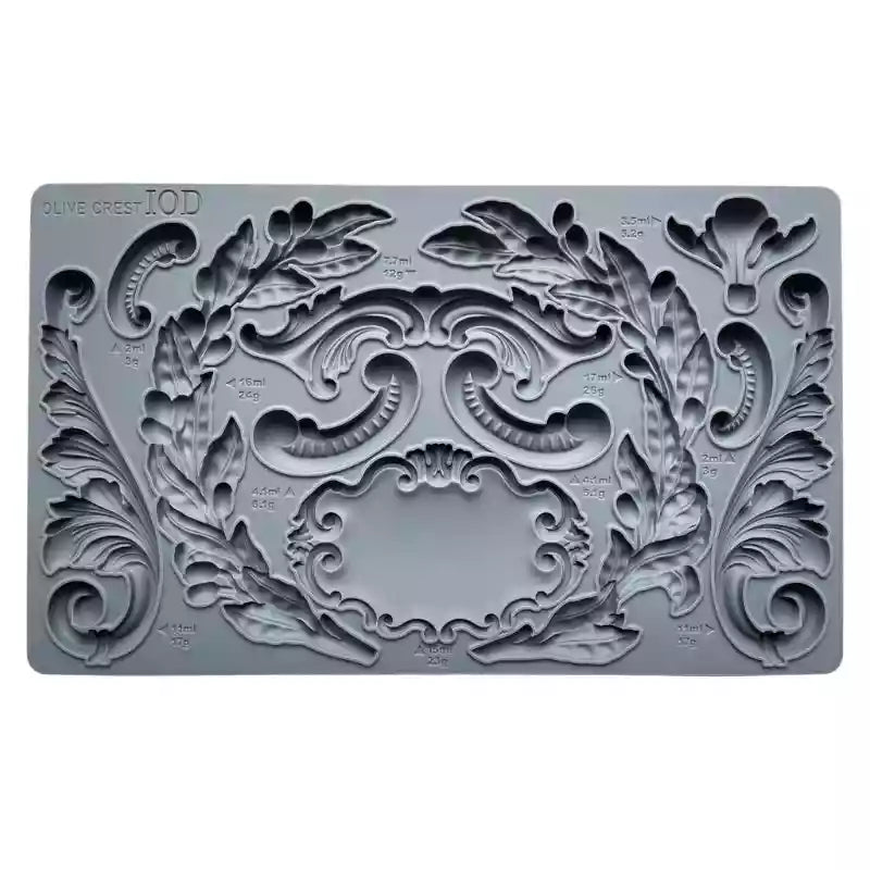 IOD IRON ORCHID DESIGN DECOR MOULDS ( OLIVE CREST )