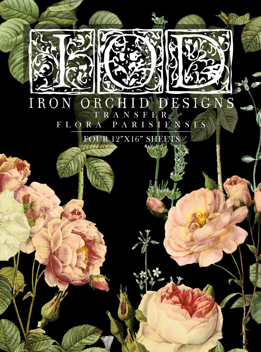 IRON ORCHID DESIGN TRANSFER ( FLORA PARISIENSIS ) 30.48cm x 40.64cm)