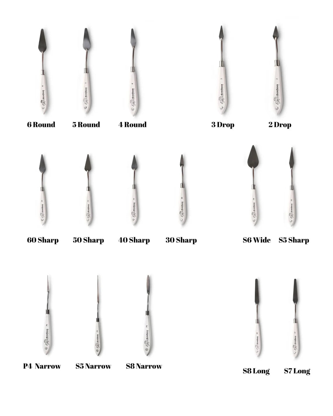 EVGENIA ERMILOVA PALETTE KNIVES SET ( 16pcs)