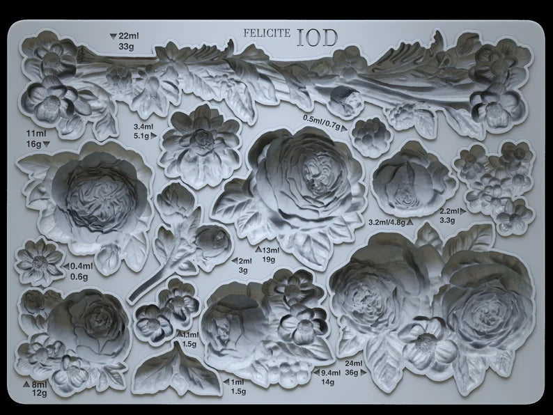 IOD Iron Orchid Designs Décor Molds ( Smaller but deeper! 5 x 7 x .7 inch ( 12.7 x 17.78 x 1.7 cm)