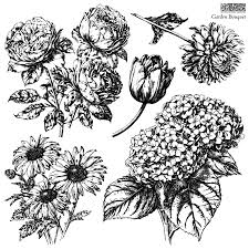 IOD DECOR STAMPS ( GARDEN BOUQUET )