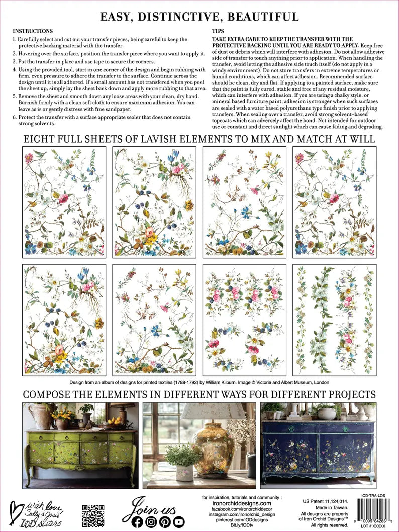 IOD Transfer Lost Garden 12x16 sheet)