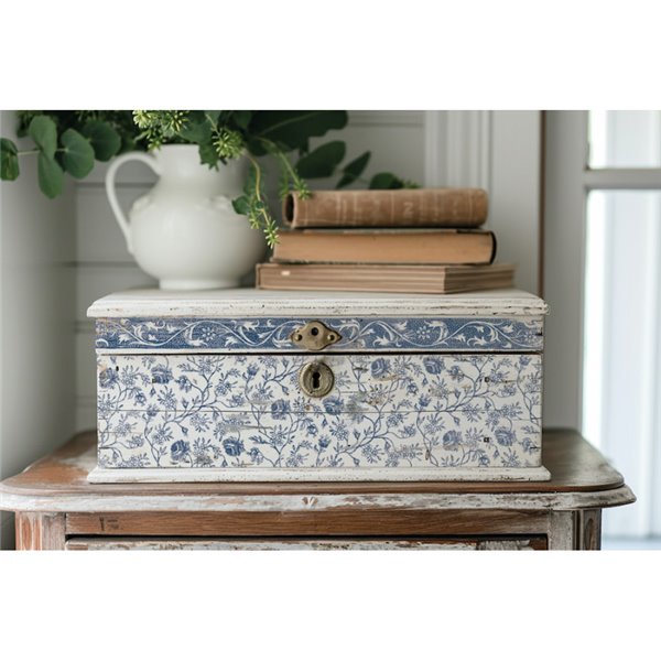 IOD IRON ORCHID DESIGN PAINT INLAY ( DELFT TRADITIONS AZURE ) 12X16 SHEET