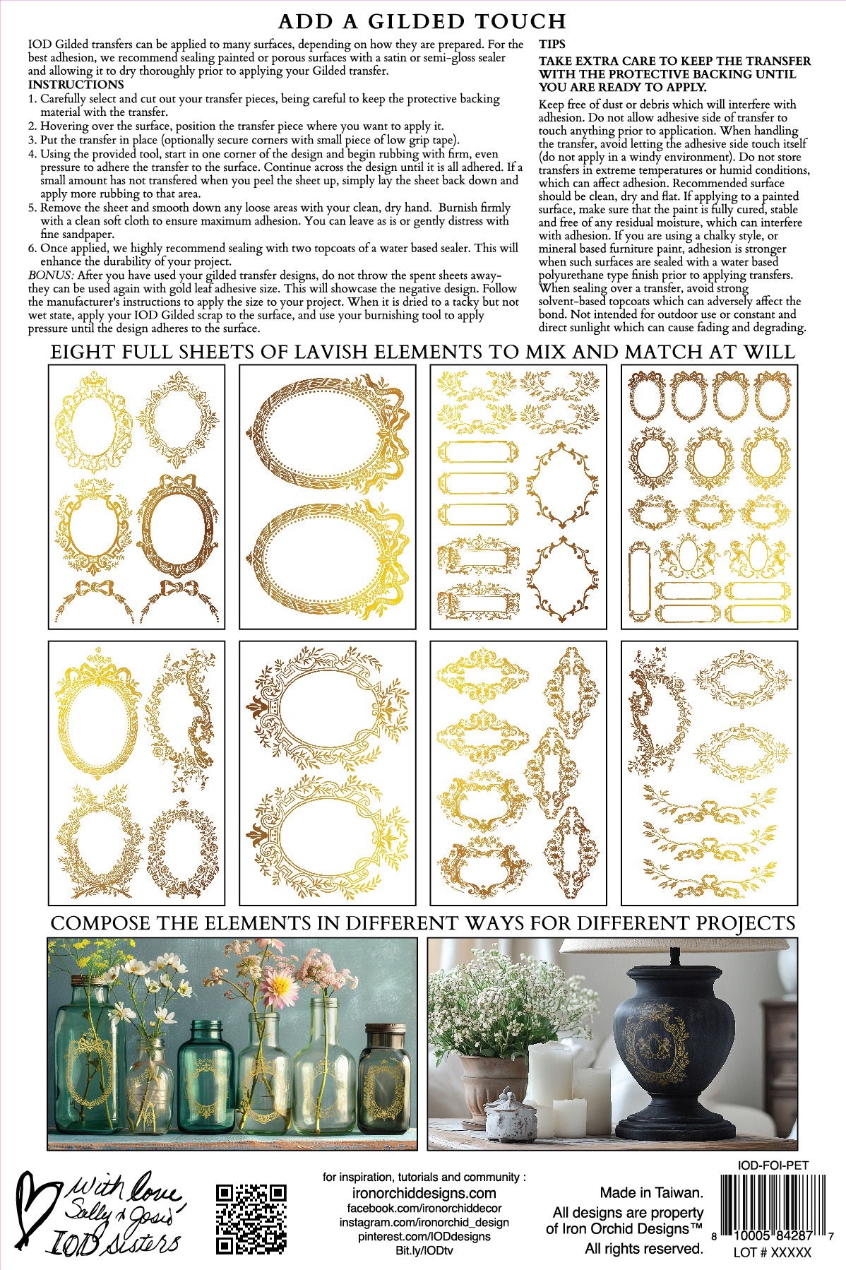 IOD Gilded Transfer Petits Ornament