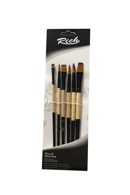 Mixed Brush Set 6 Pieces