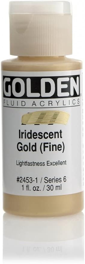 Pro-Art Fluid Acrylic Paint 1 oz-Iridescent Gold Fine