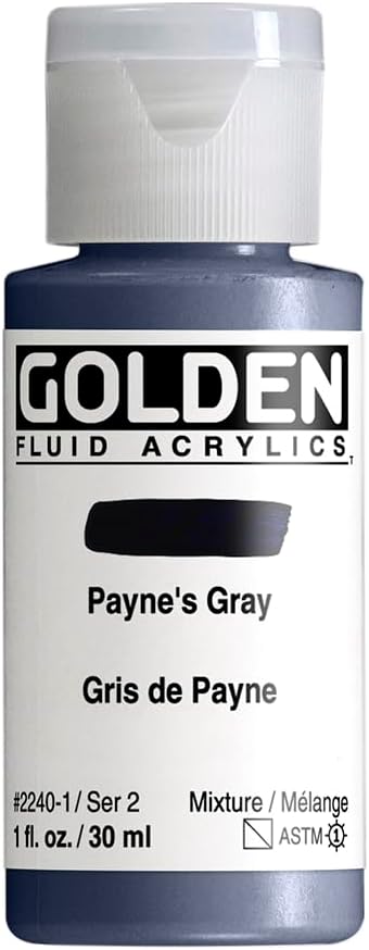 ألوان أكريليك سائلة ذهبية للفنانين برو-آرت باينز جراي-جولدن، متعددة الألوان، 29.6 مل (عبوة من قطعة واحدة)