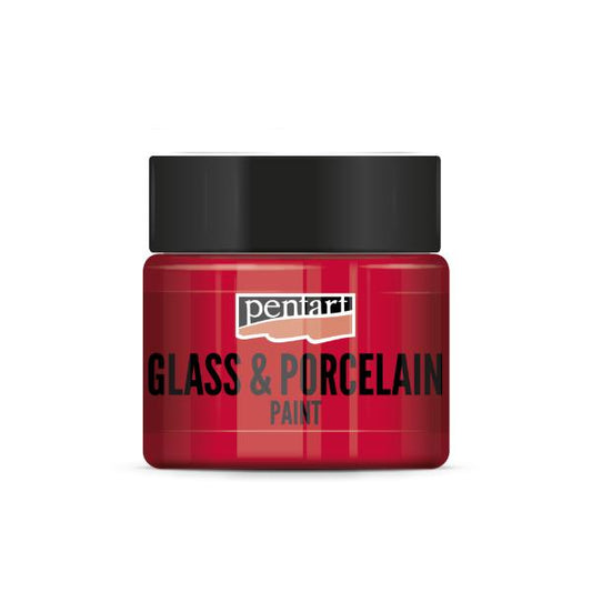 طلاء زجاج وخزف أحمر 30 مل