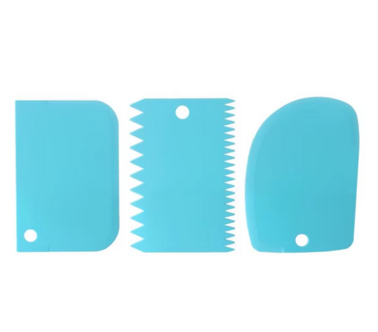 Cake Cream Scraper Plastic Set of 3pcs.