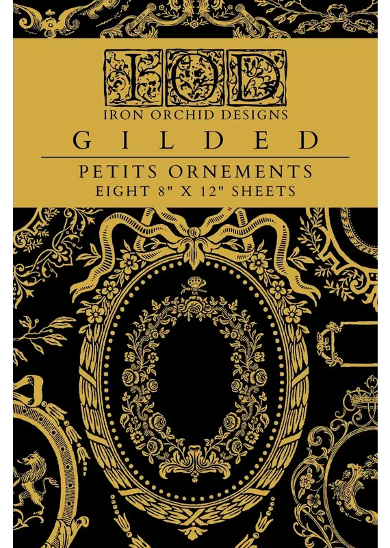 IOD GILDED PETIT ORNEMENTS 8x12 sheet