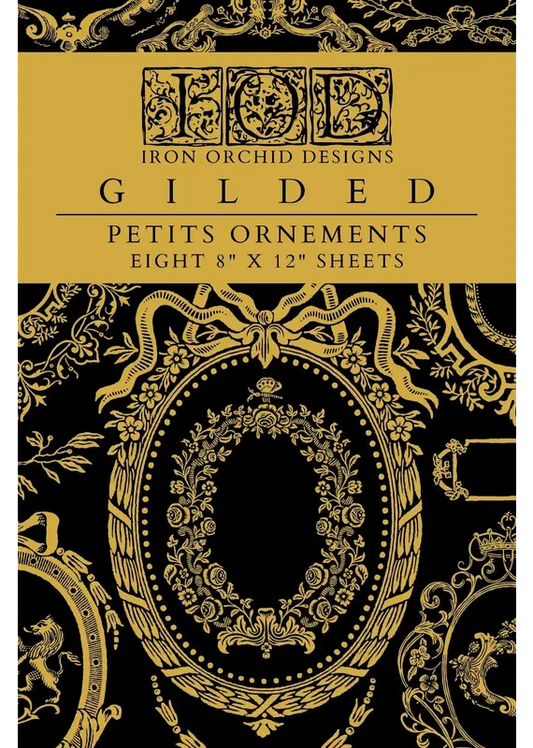 IOD GILDED PETIT ORNEMENTS 8x12 sheet